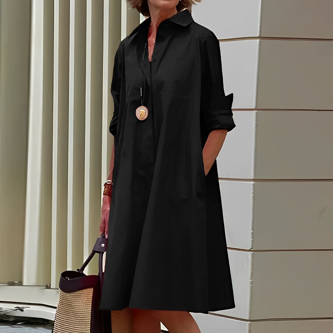 Alissa - Bequemes und lockeres Midikleid für Damen