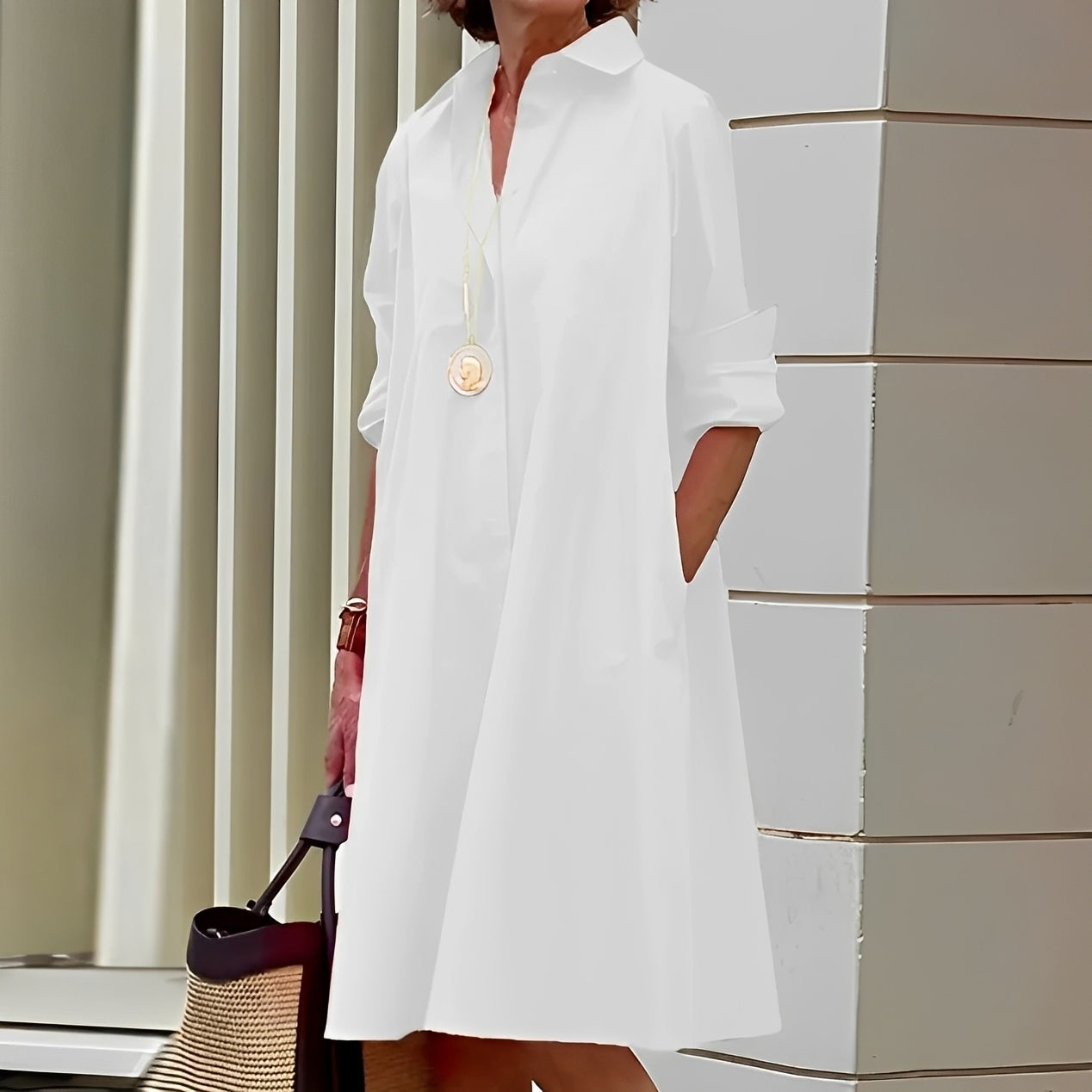 Alissa - Bequemes und lockeres Midikleid für Damen