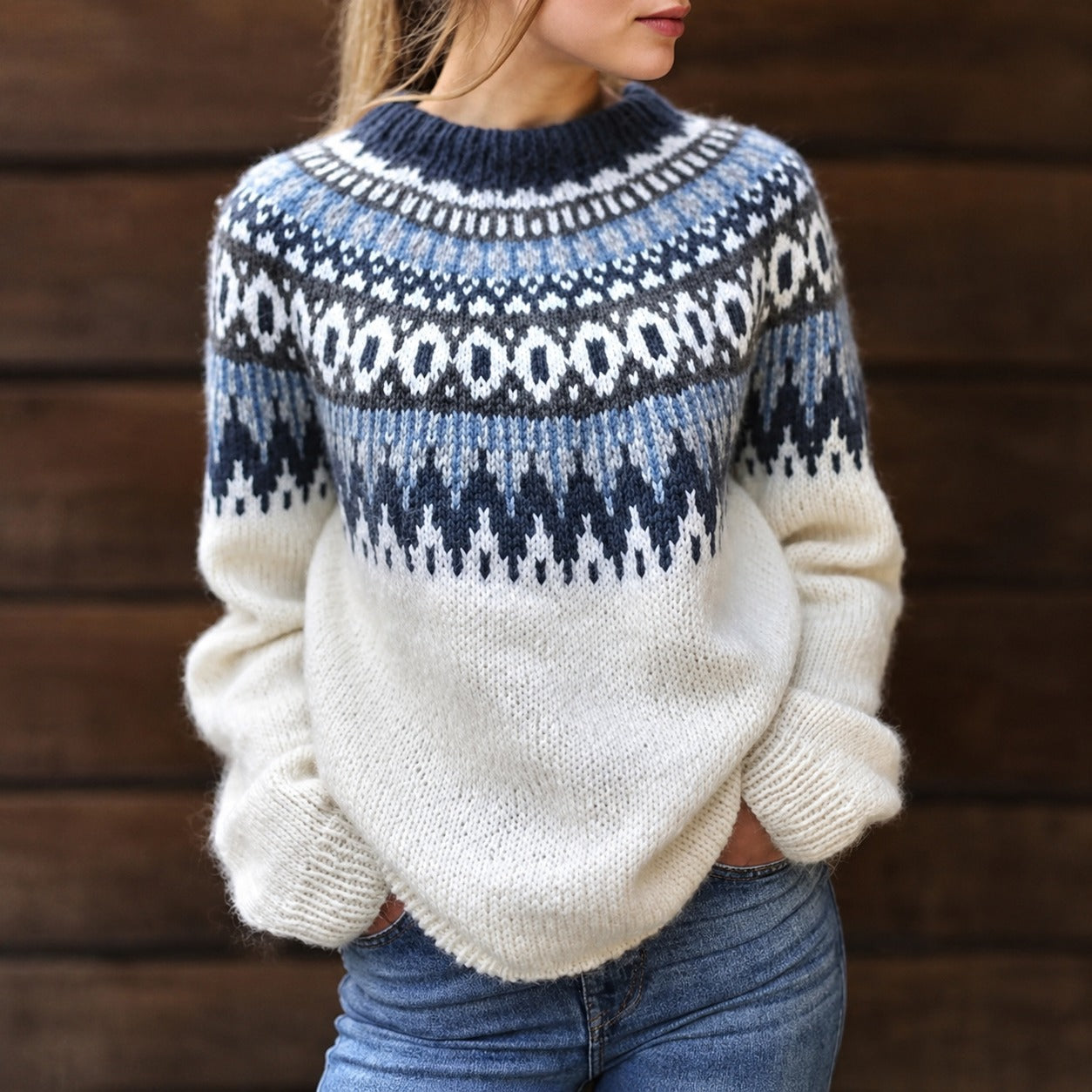 Estelle - Bequemer Pullover im skandinavischen Stil