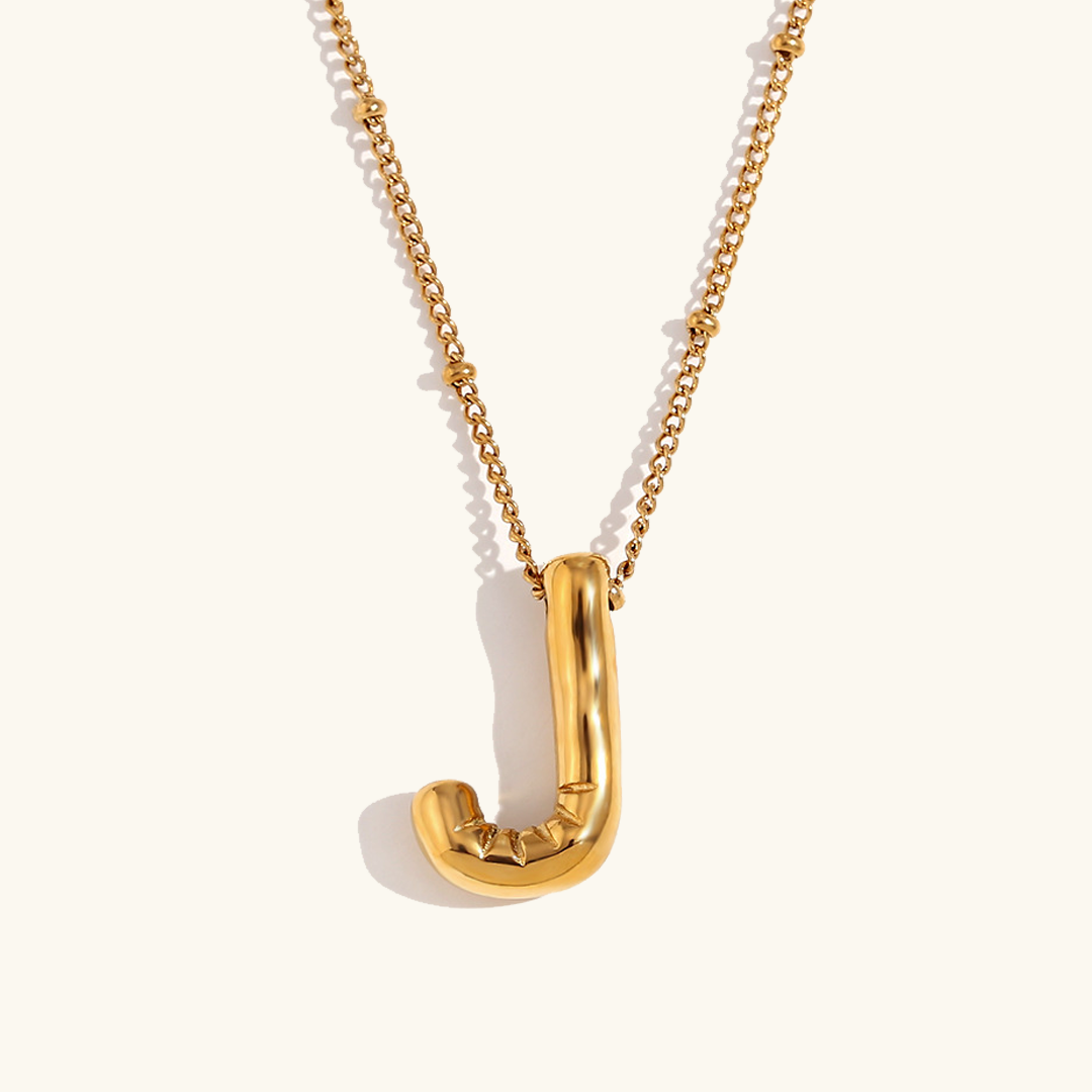Goldenes Initialen-Halsband Balloon