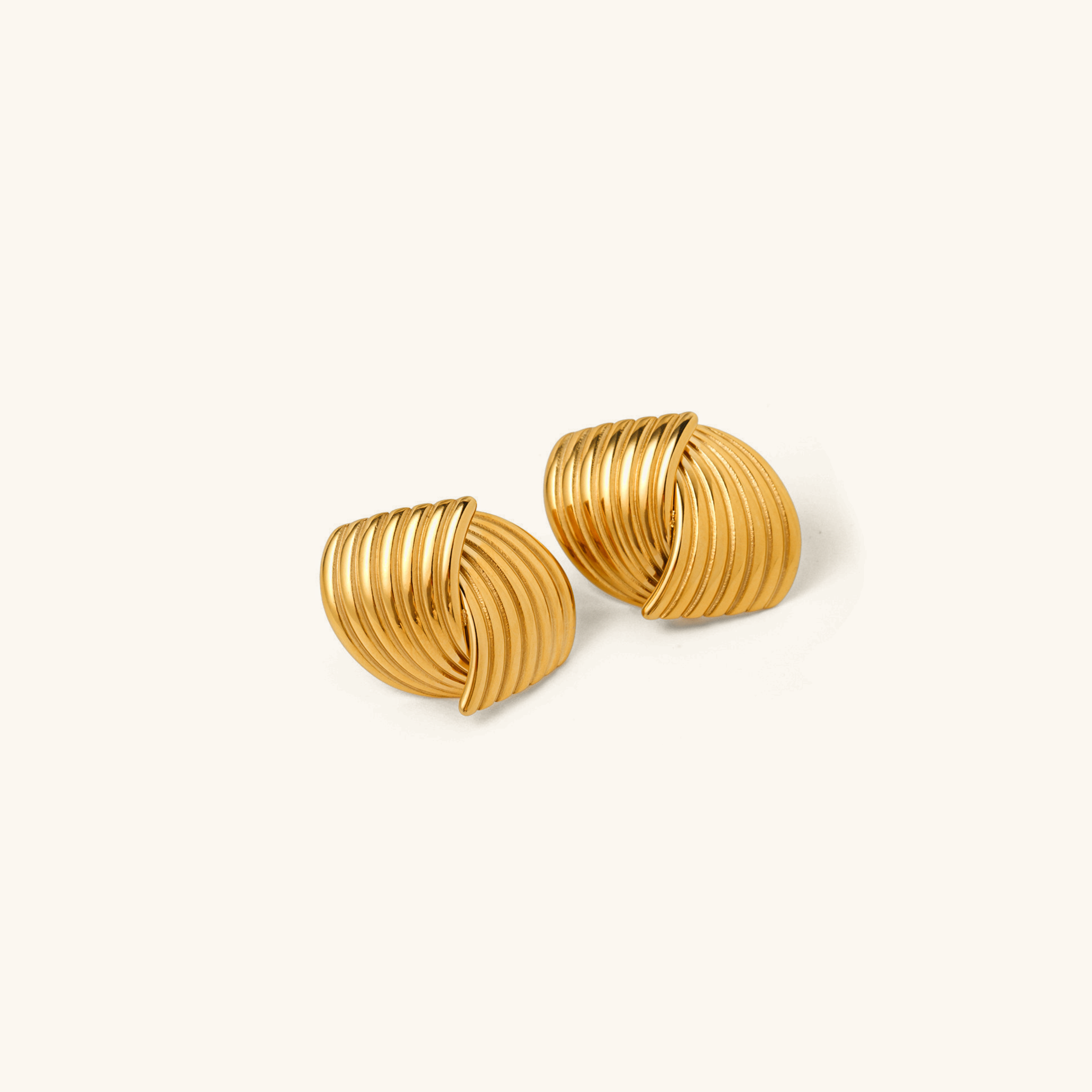 Sonia - Goldene Wellenohrringe