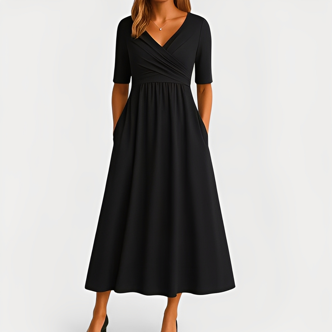 Maïka - Stilvolles Kleid mit V-Ausschnitt