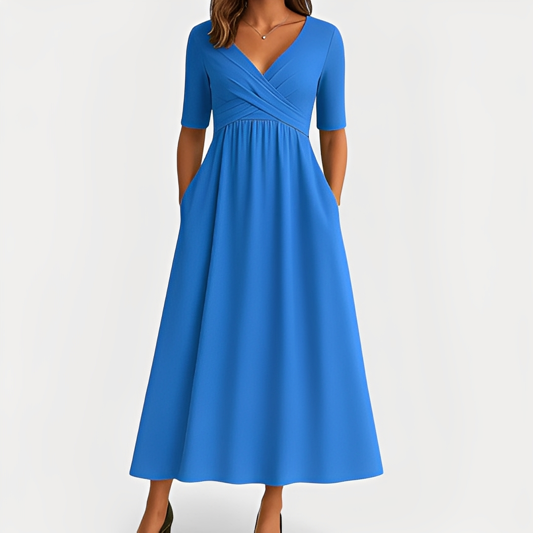 Maïka - Stilvolles Kleid mit V-Ausschnitt