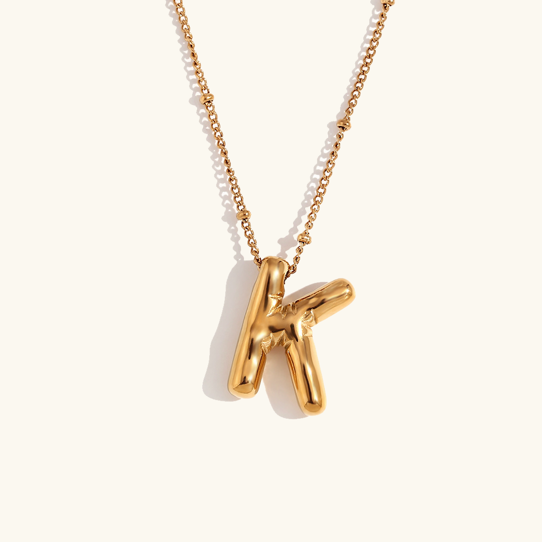 Goldenes Initialen-Halsband Balloon