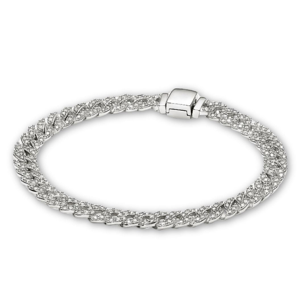 Soraya – Moissanit Gold 18K Cuban Chain Armband