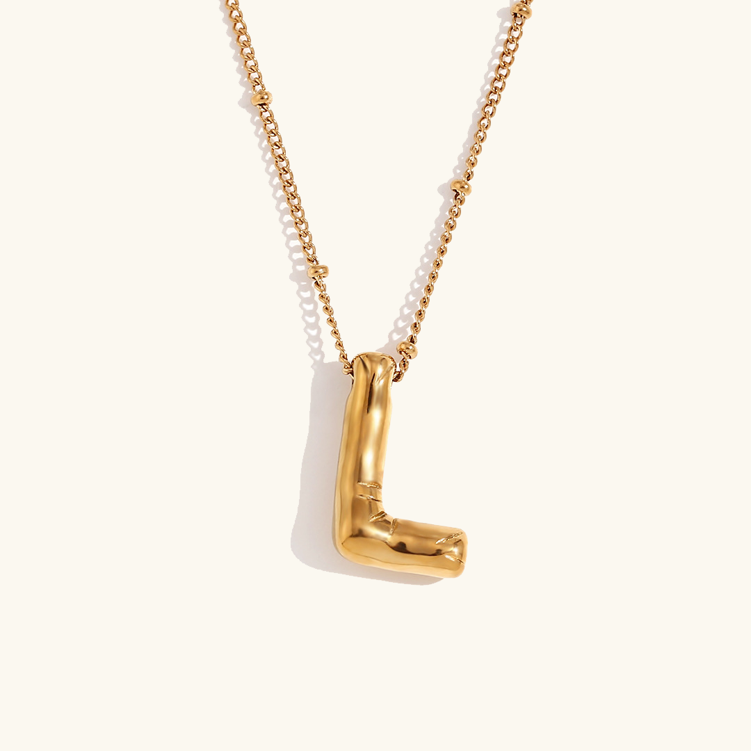 Goldenes Initialen-Halsband Balloon