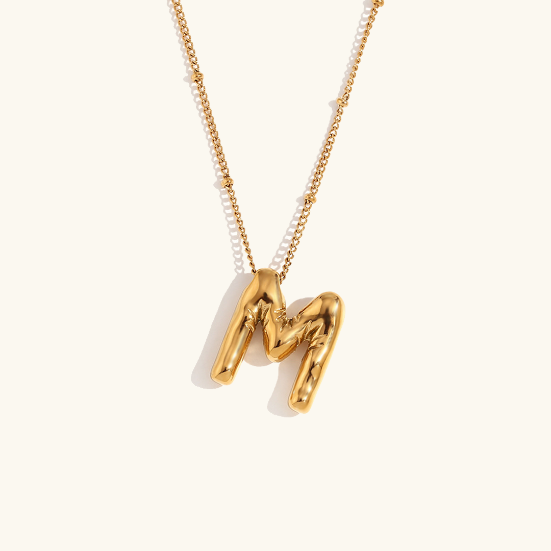Goldenes Initialen-Halsband Balloon