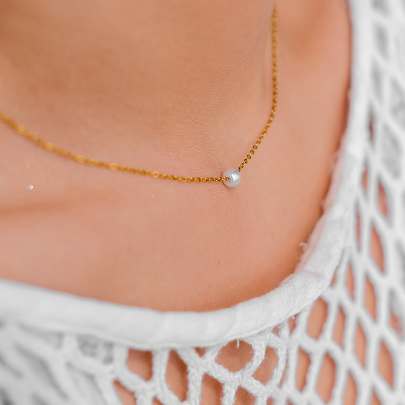 Marianne - Süßwasserperlen-Halsband