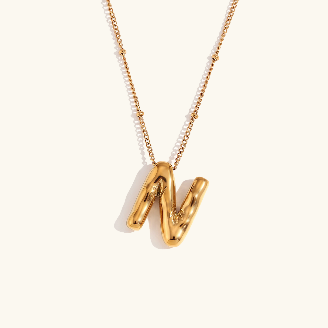 Goldenes Initialen-Halsband Balloon