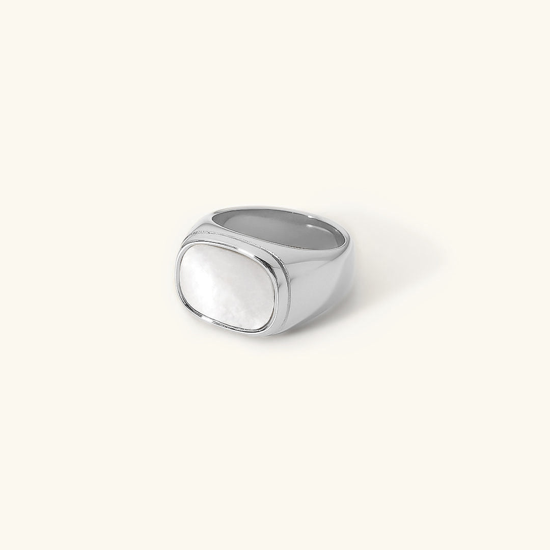 Nova - Goldring mit glatter Muschel