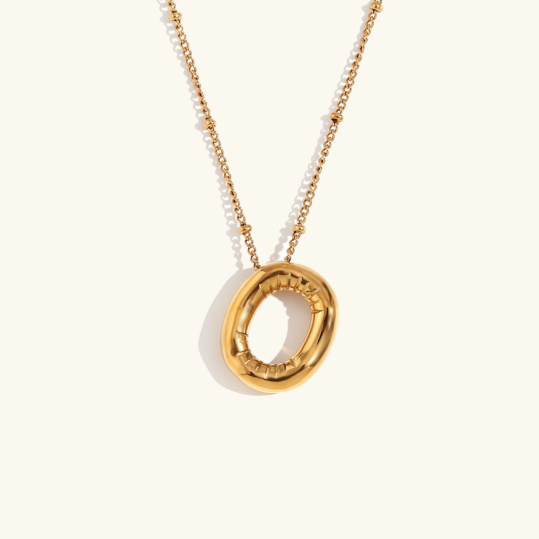 Goldenes Initialen-Halsband Balloon