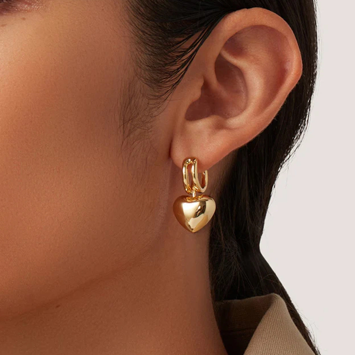 Audrey - Herzohrringe aus Gold