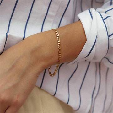 Saturn - Goldenes Kettenarmband