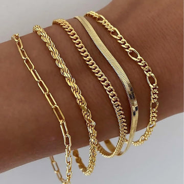 Elara – Set aus minimalistischen Armbändern für Frauen