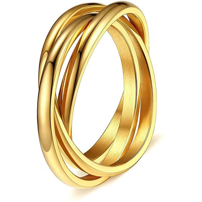 Sansen – Paar aus drei Ringen aus Titanstahl