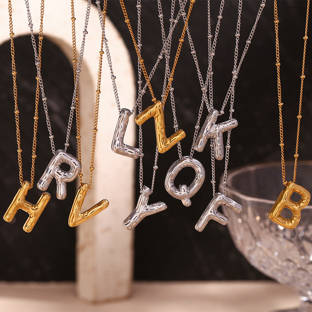 Goldenes Initialen-Halsband Balloon