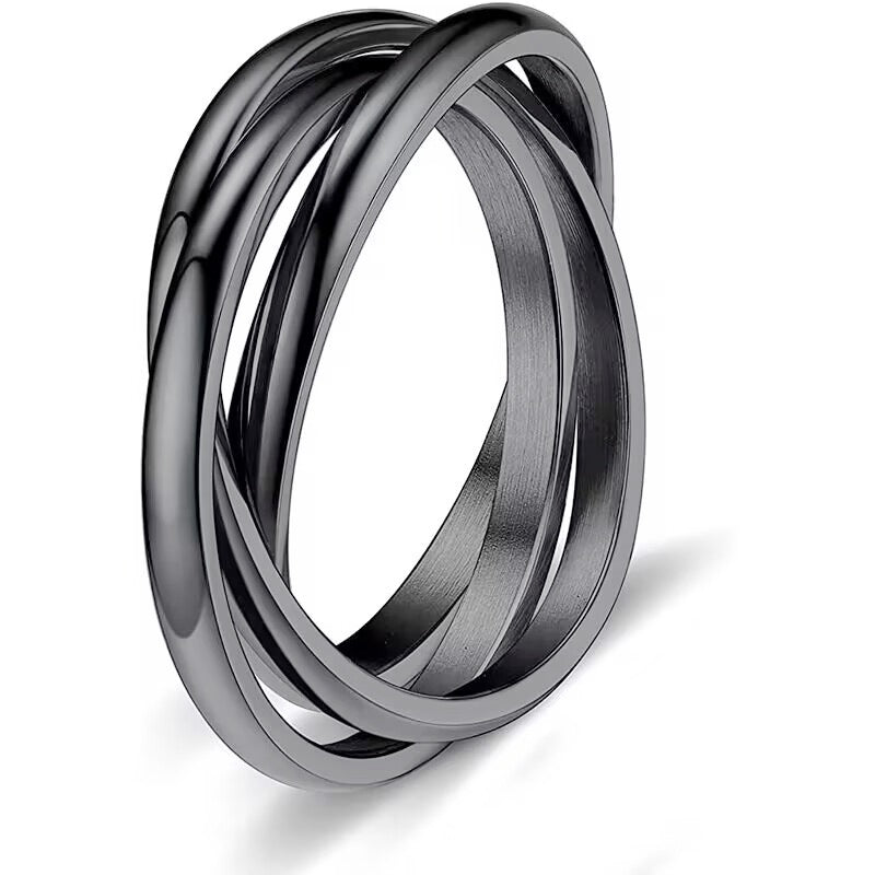 Sansen – Paar aus drei Ringen aus Titanstahl