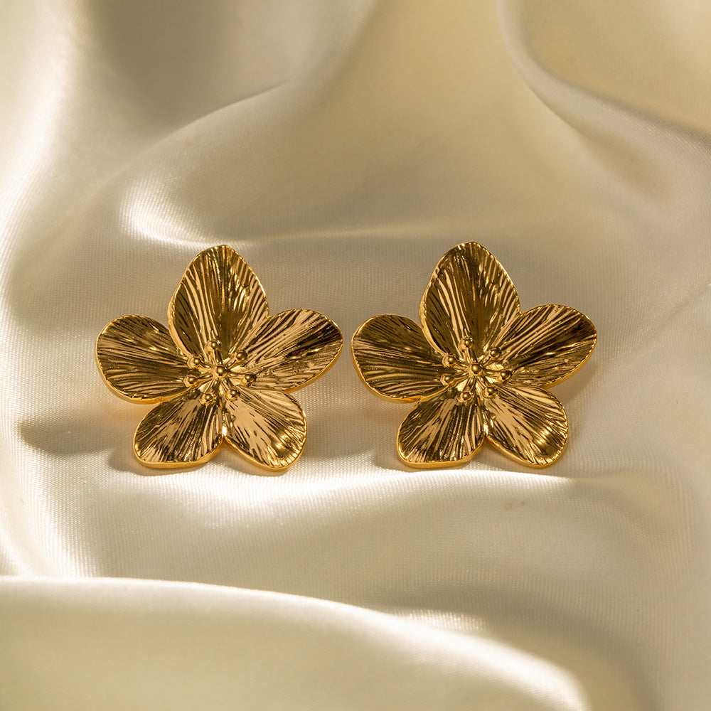 Allysa - Goldblumen-Ohrringe