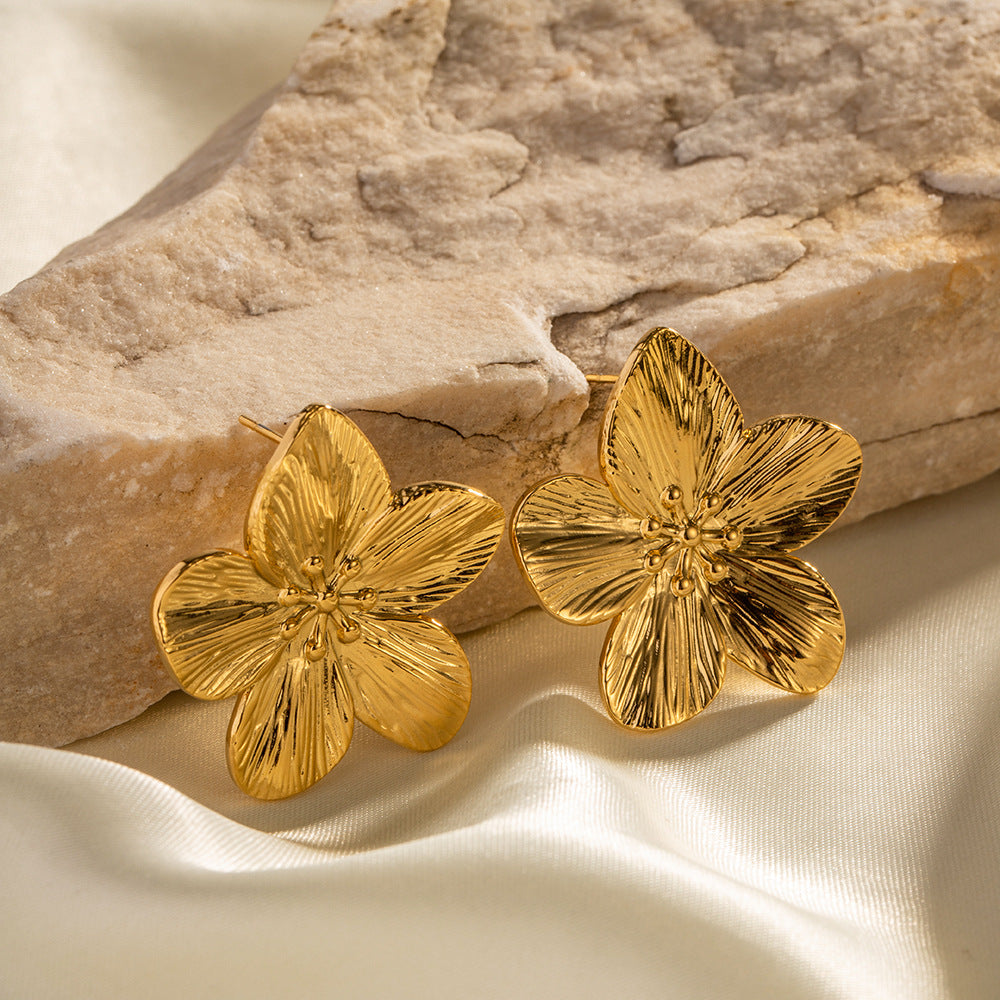 Allysa - Goldblumen-Ohrringe