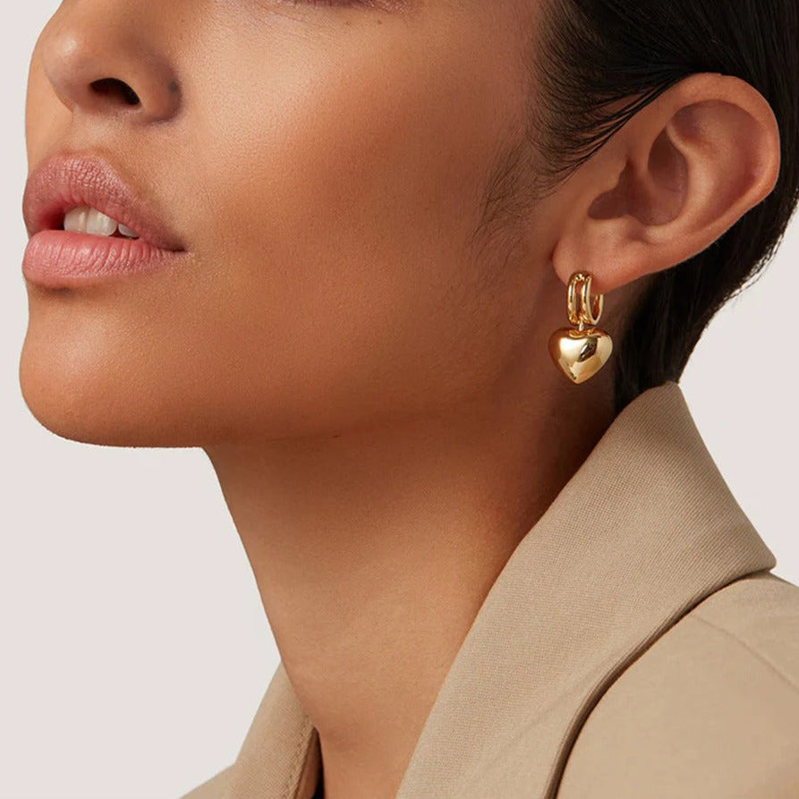 Audrey - Herzohrringe aus Gold