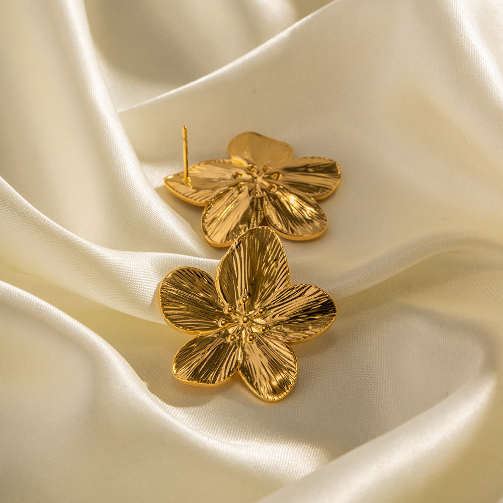 Allysa - Goldblumen-Ohrringe