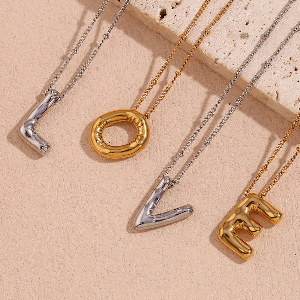Goldenes Initialen-Halsband Balloon