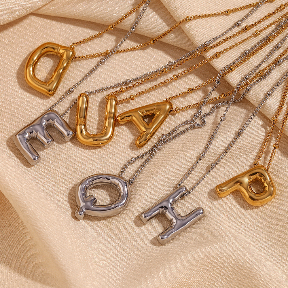 Goldenes Initialen-Halsband Balloon