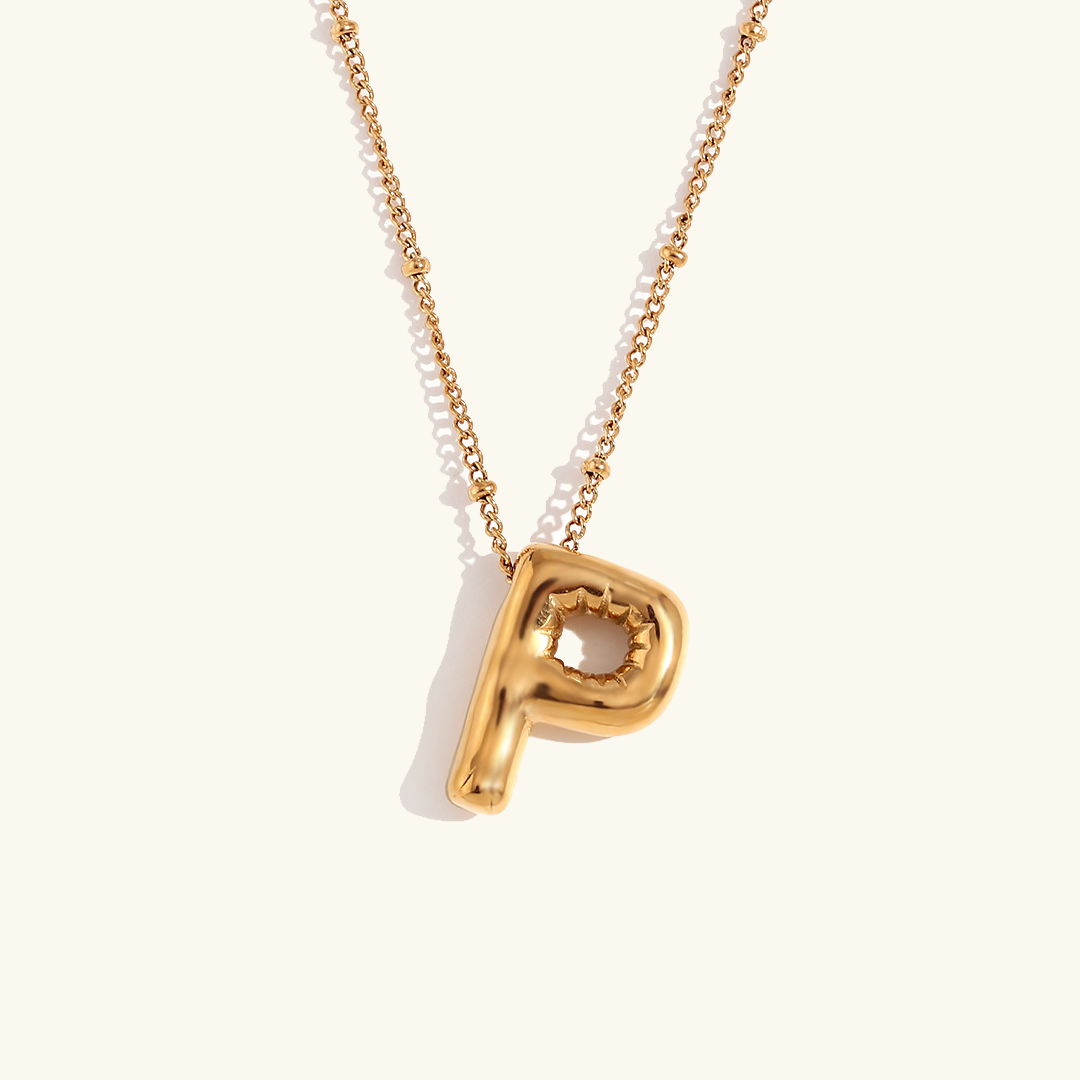 Goldenes Initialen-Halsband Balloon