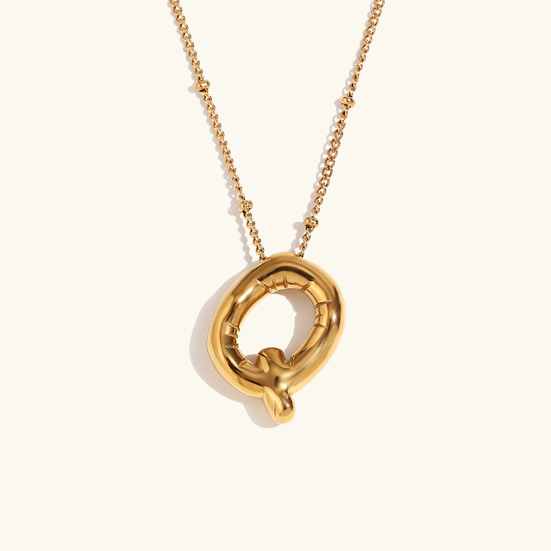 Goldenes Initialen-Halsband Balloon