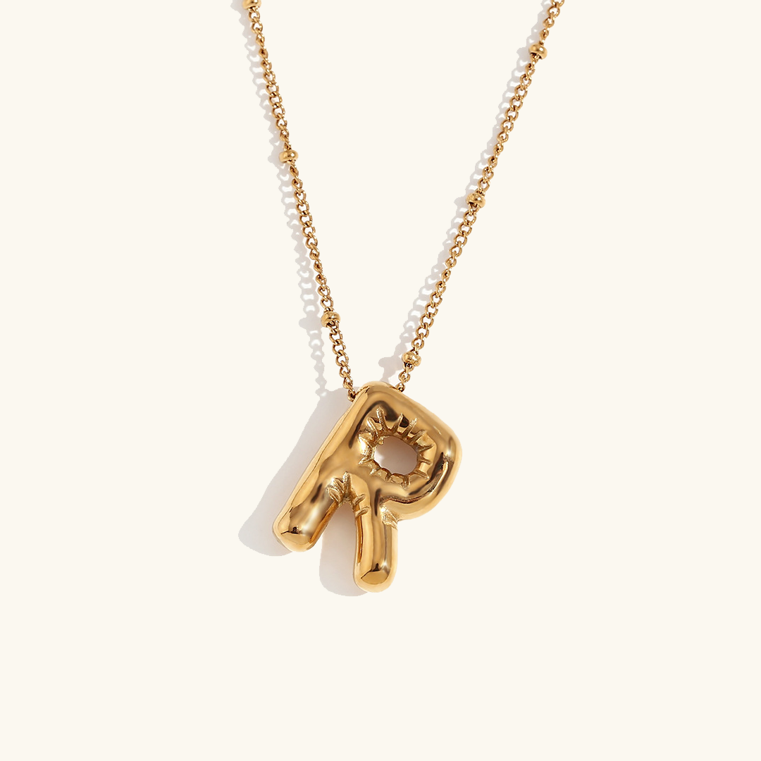 Goldenes Initialen-Halsband Balloon