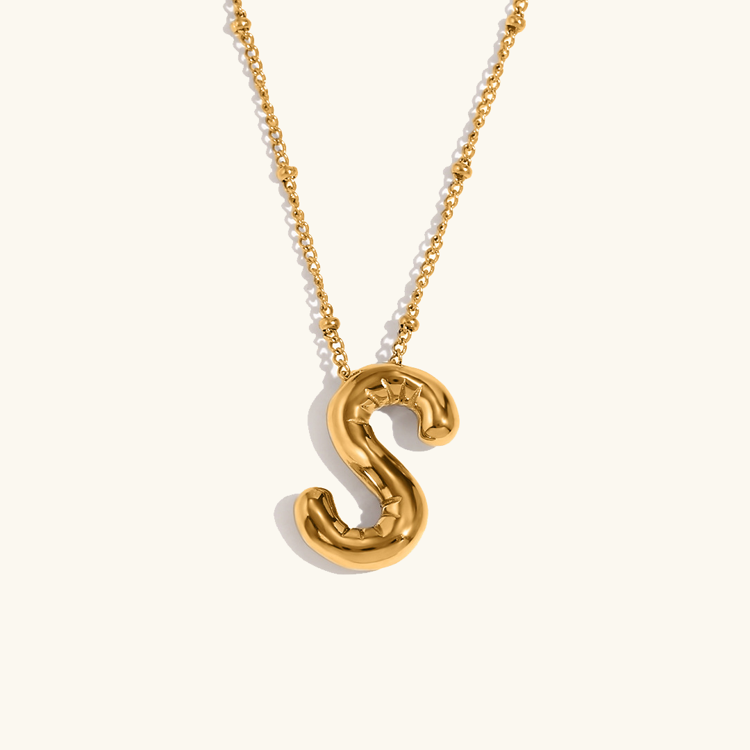 Goldenes Initialen-Halsband Balloon
