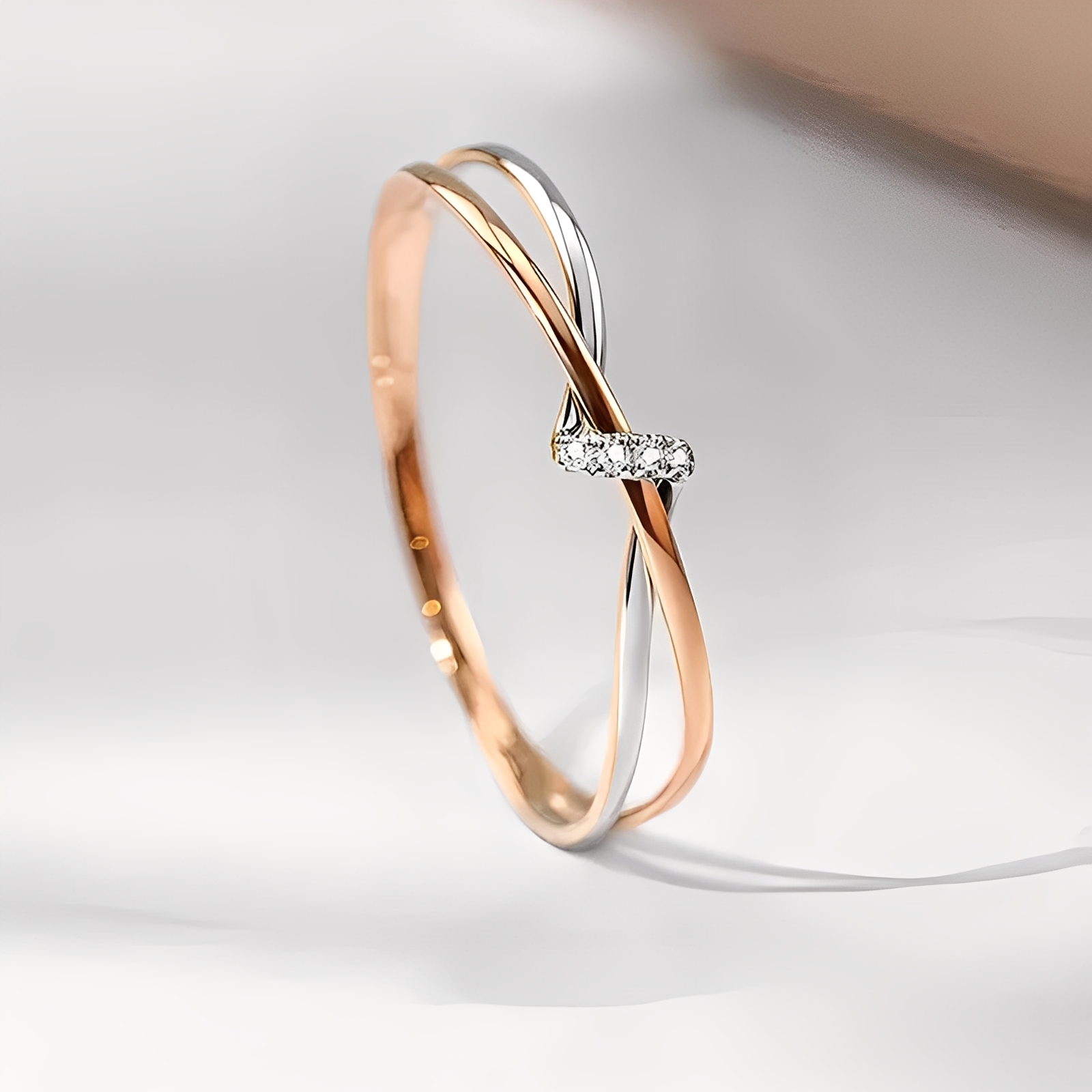 Eleane – Eleganter bicolor Unendlichkeit-Ring