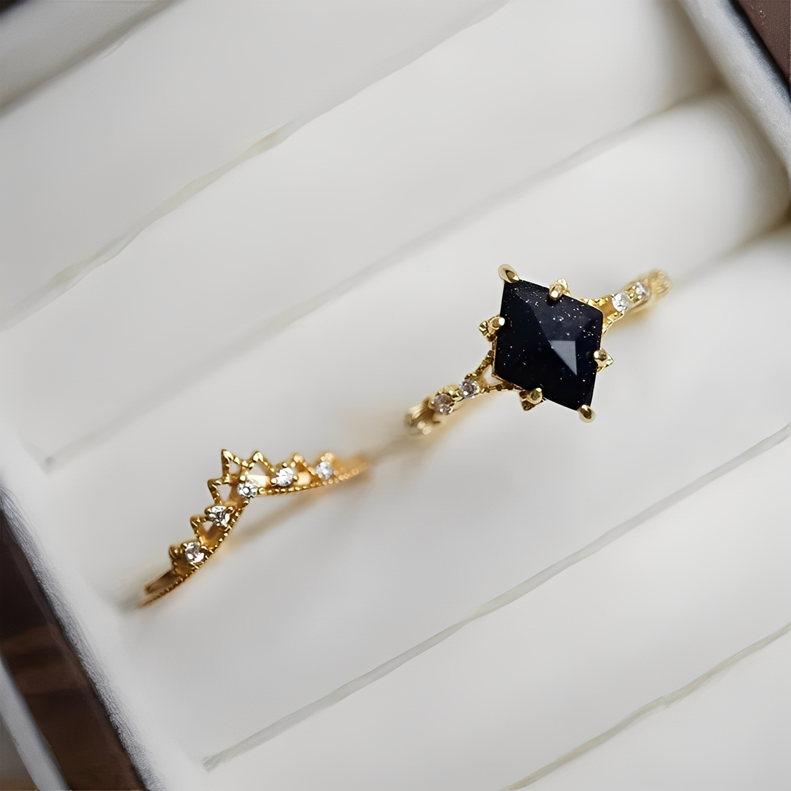 Nerisa – Ring aus dunkler Obsidian