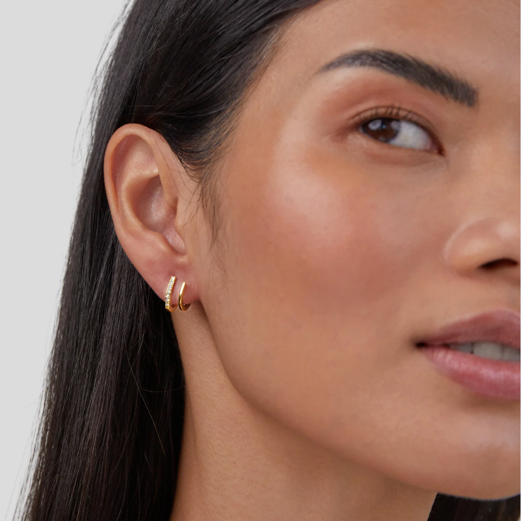 Zendaya – Ohrringe aus Kristall in Krallenform aus 18K Gold