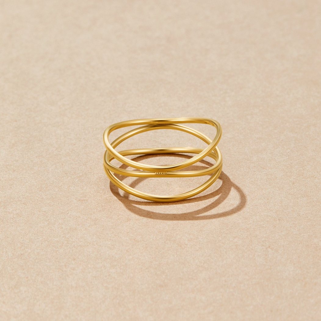 Chris – Unendlichkeitsschleifenring aus Gold