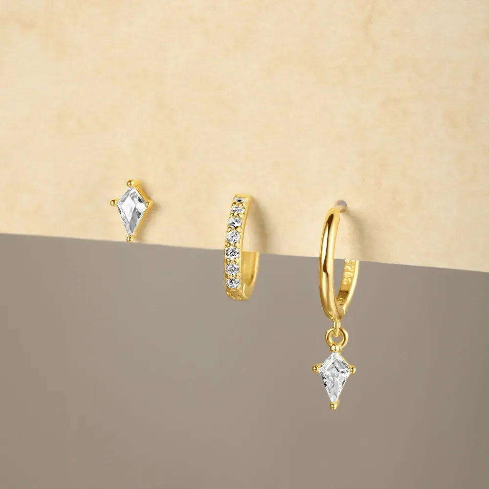 Azaria – Ohrring-Set mit Diamantanhänger