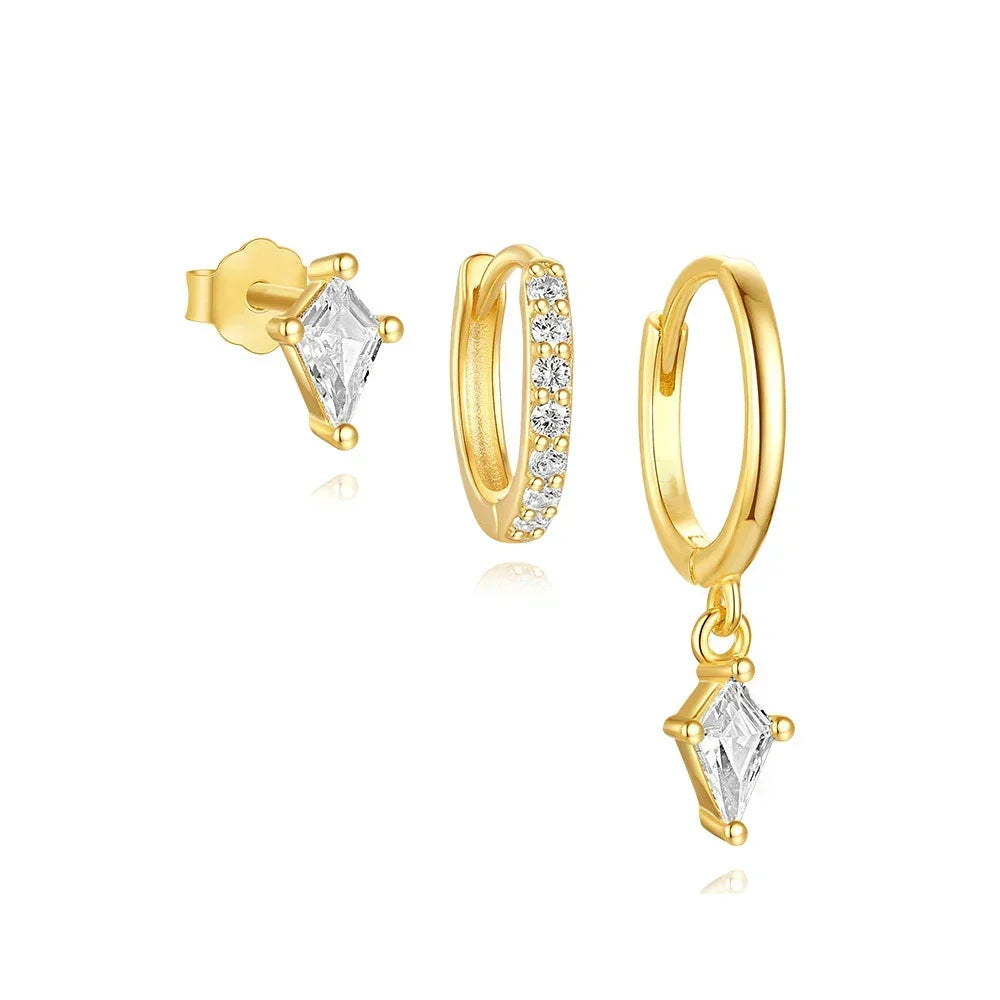 Azaria – Ohrring-Set mit Diamantanhänger