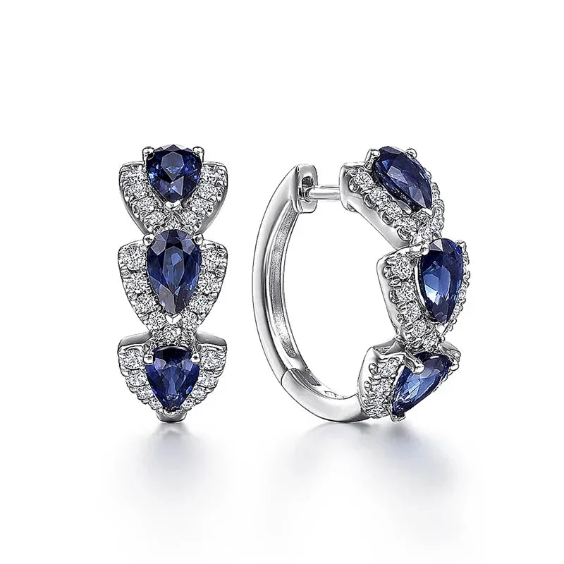 Ellie – Elegante blaue Königssaphir-Ohrringe
