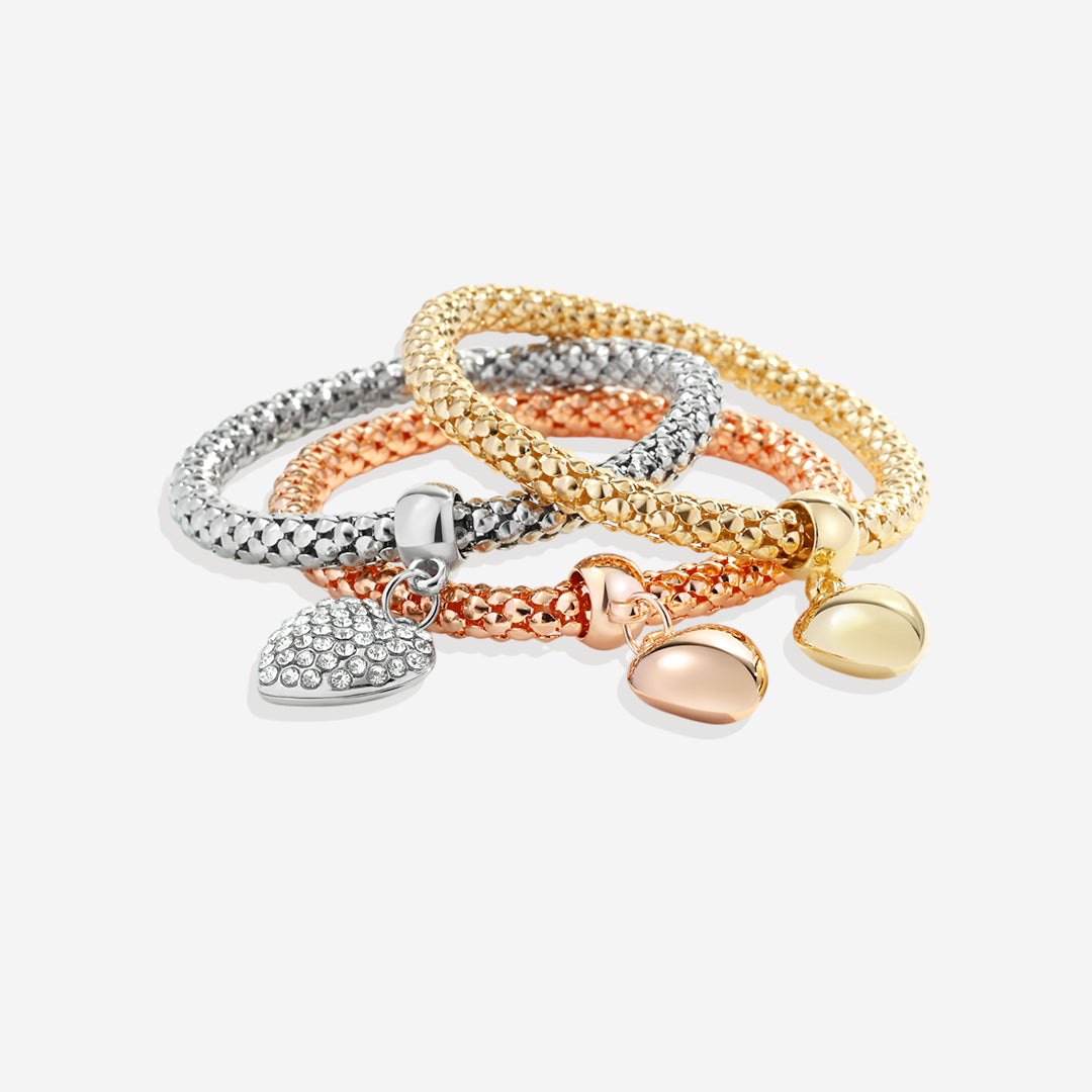 Aria – Metallarmband mit festen Herzen