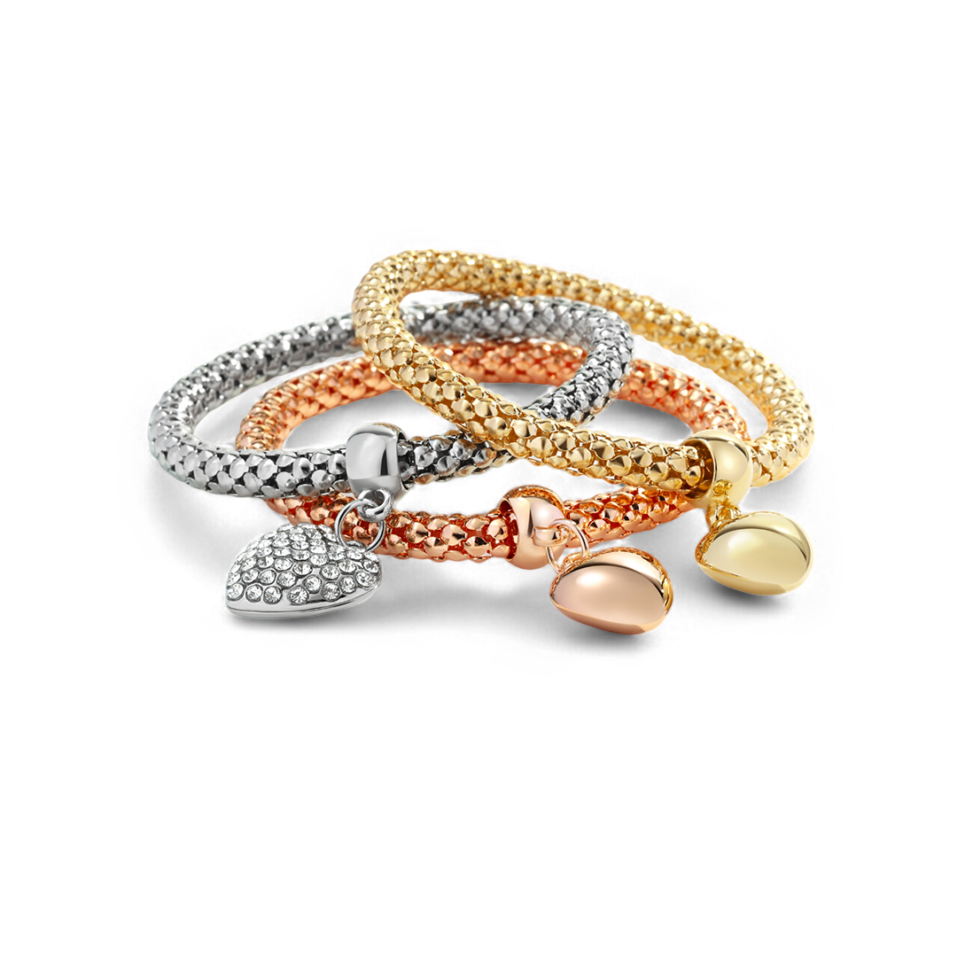 Aria – Metallarmband mit festen Herzen