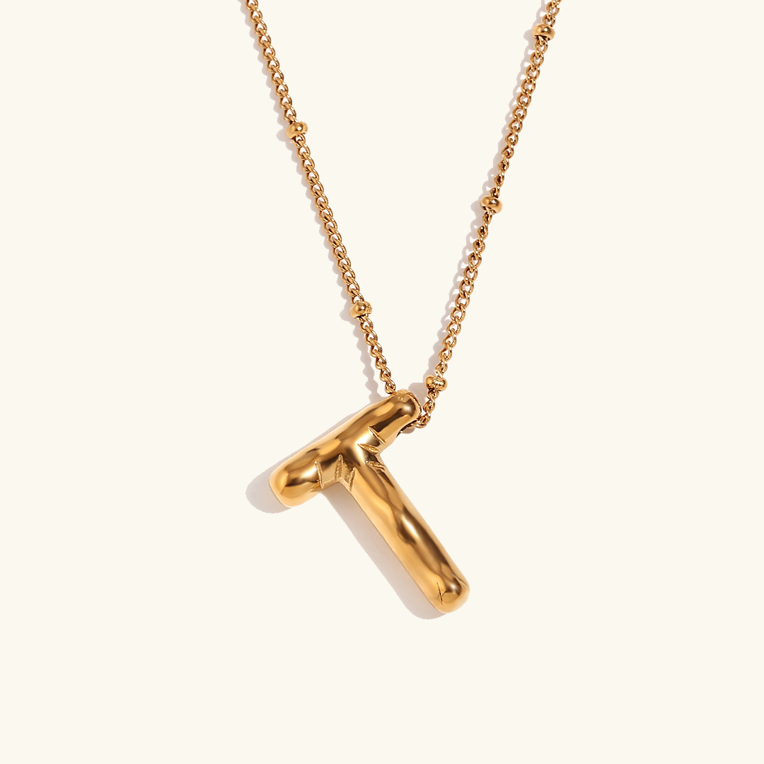 Goldenes Initialen-Halsband Balloon