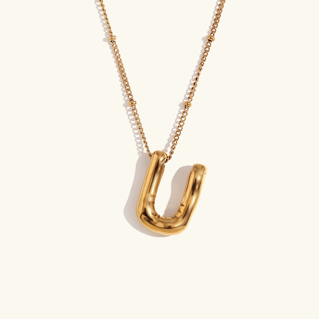 Goldenes Initialen-Halsband Balloon