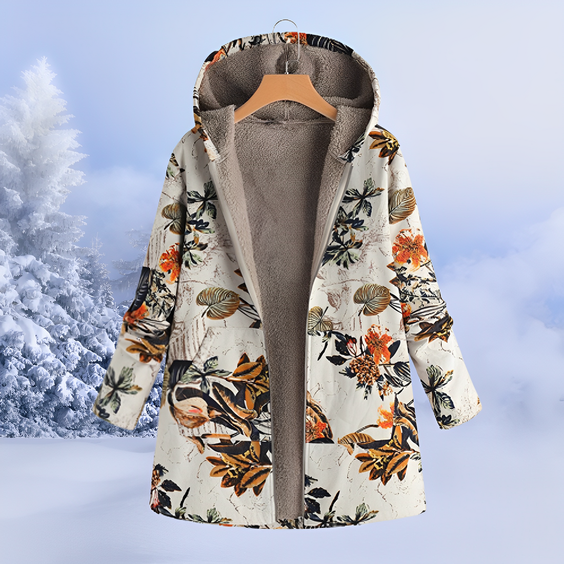 Jasmin - Trendige, warme Kapuzenjacke