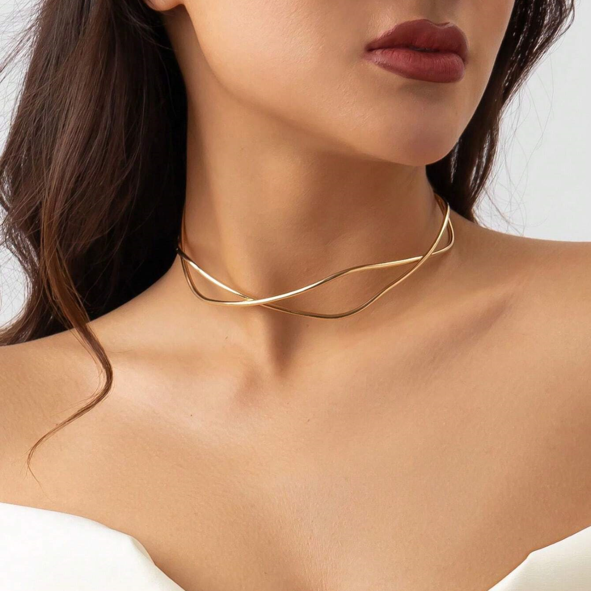 Geflochtene Drahtkette - Moderne Choker