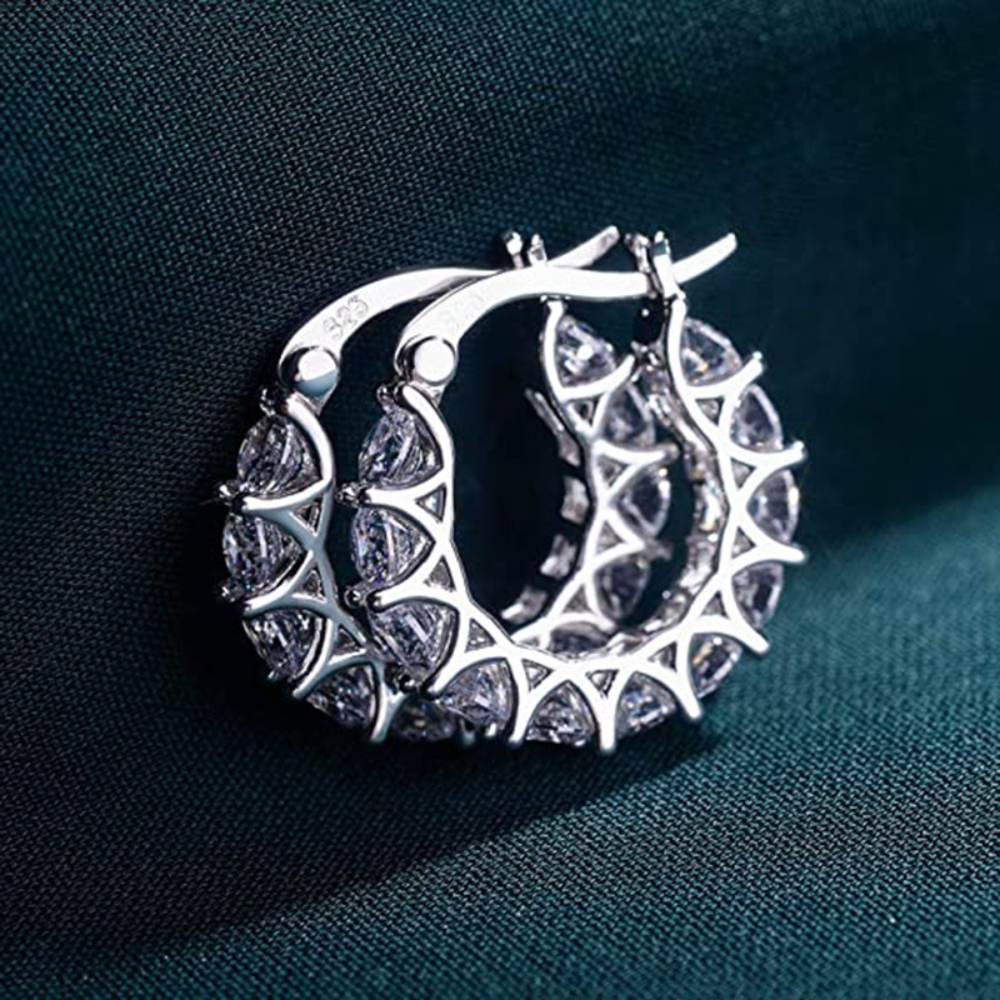 Zirkonia-Creolen - Creolen mit Diamant-Charme