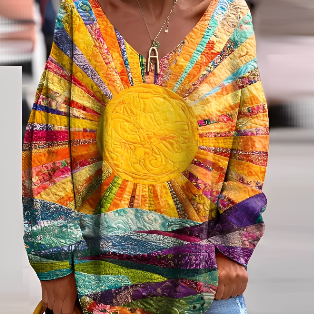 Sidonie - Weite, bunte Damenbluse