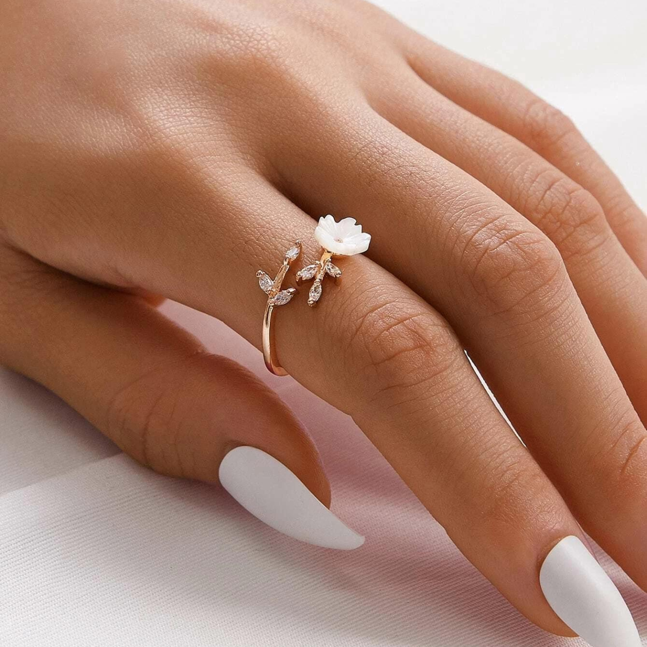 Wildblumenring - Kristall-Petal-Ring