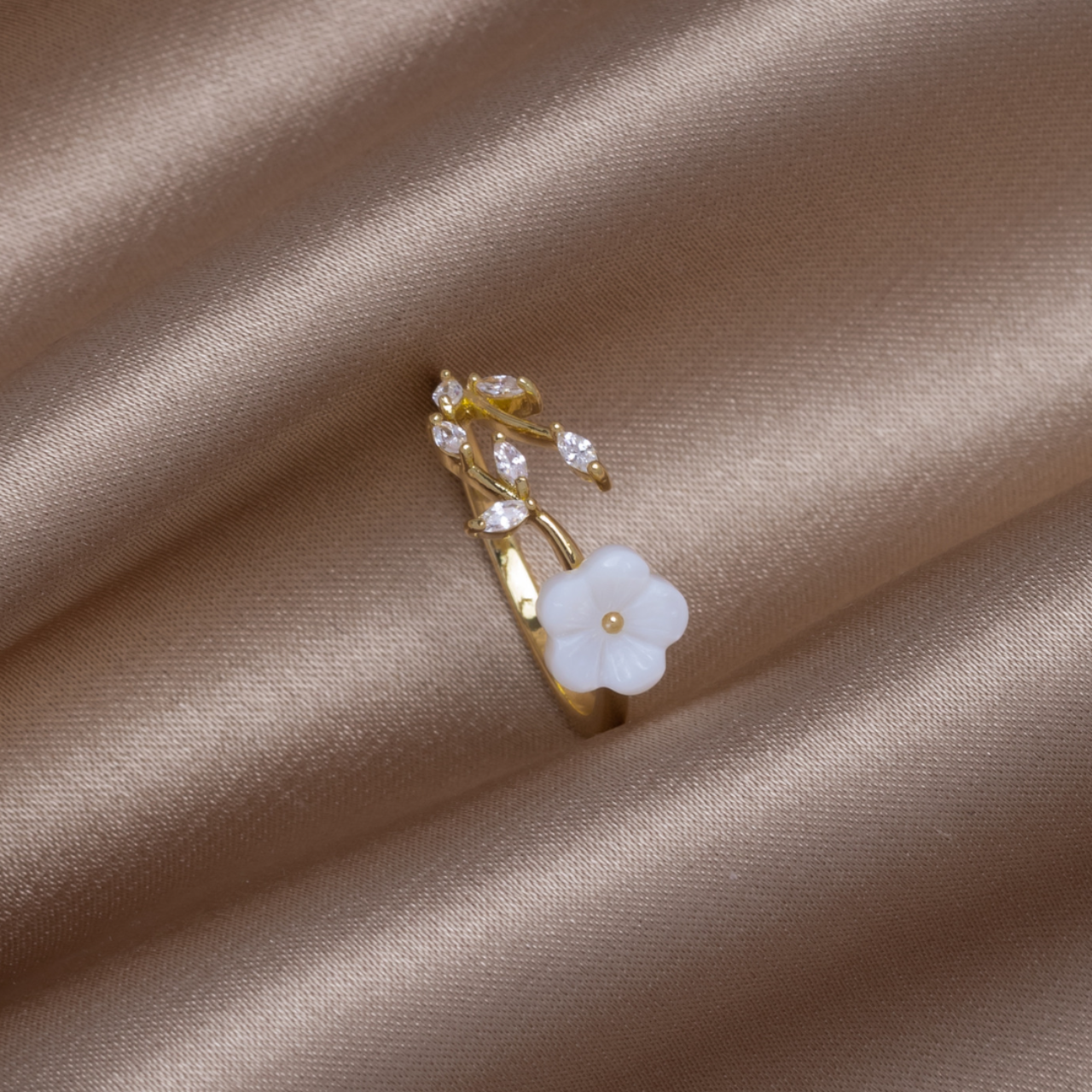 Wildblumenring - Kristall-Petal-Ring