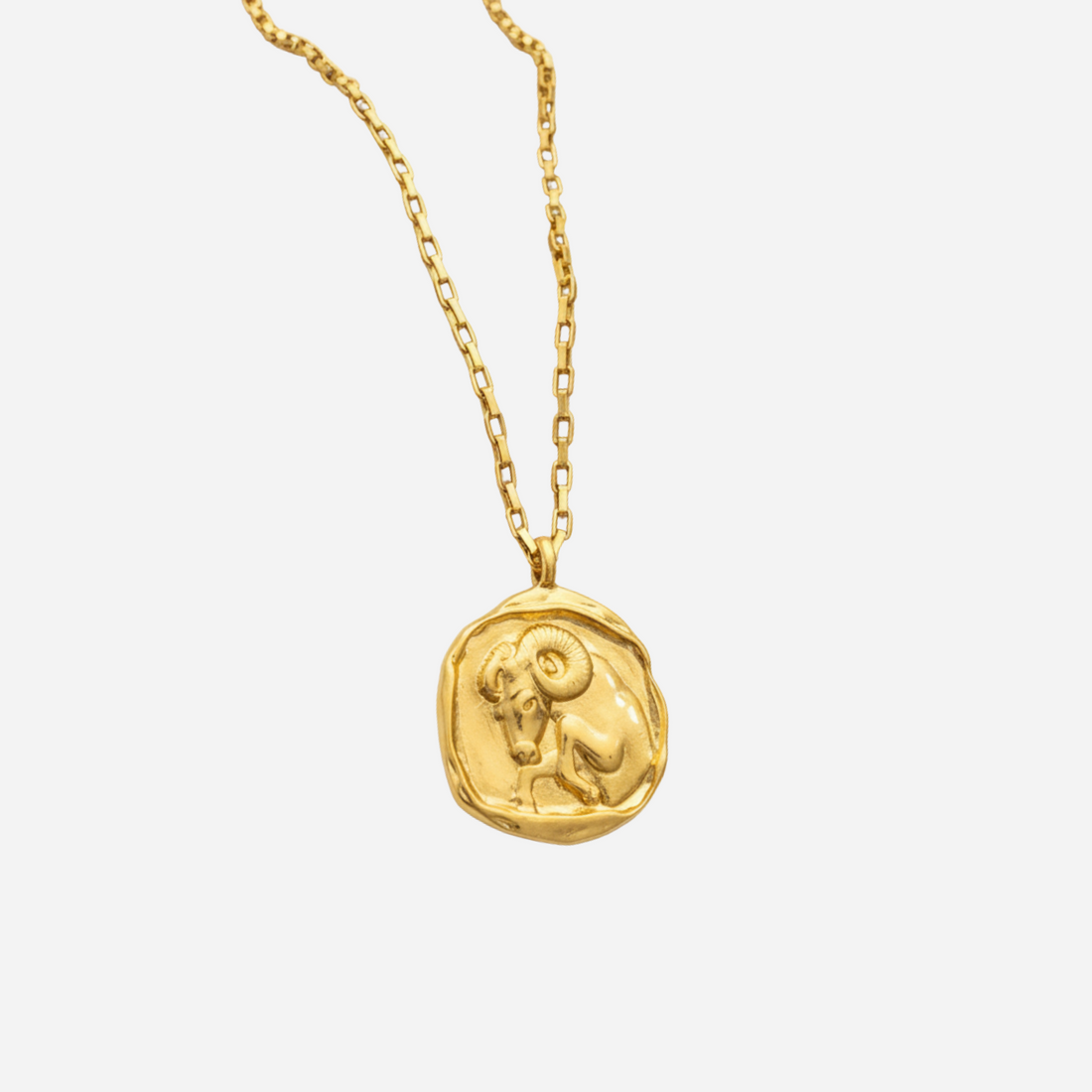 Zeki – Goldenes Zodiac-Medaillon-Halskette