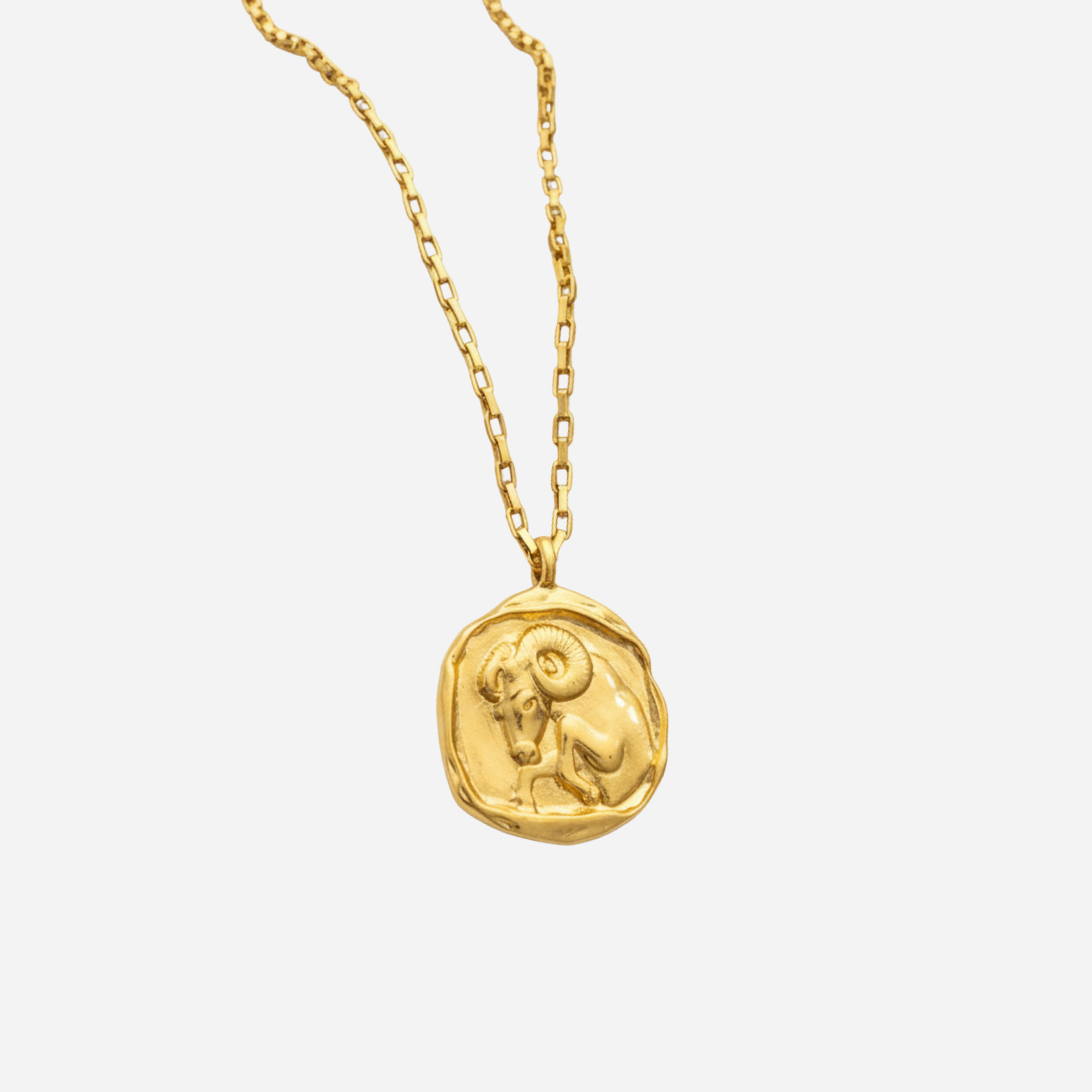 Zeki – Goldenes Zodiac-Medaillon-Halskette